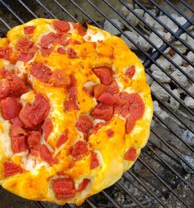 Fociccia on the grill